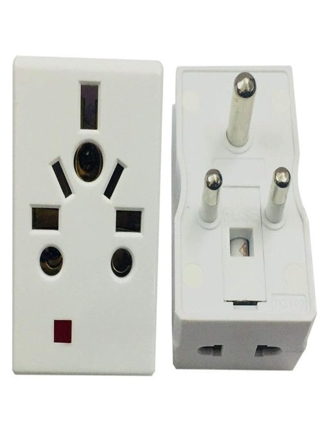 Nirvair Multi Input (3-Way) 3-Pin Plug Multicountry Input Plug Adapter with Fuse for Imported Devices from UK, US, Australia,Japan,etc Plugs - Image 2